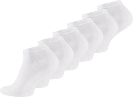 BAMBOE Enkelsokken Heren, Sneakersokken, Unisex, 6 paar - Wit 35/40