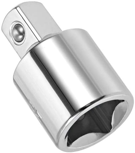 Dailygoods - Socket Adapter 1/2 Inch (F) naar 3/8 Inch (M) met Kogelsluiter