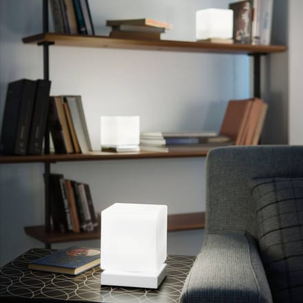 Fabas Luce Met aanraakdimmer - LED tafellamp Brenta nikkel