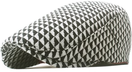 Winkrs - Flatcap Geometrisch Zwart/wit - Beschermd tegen de zon - Golf pet Unisex