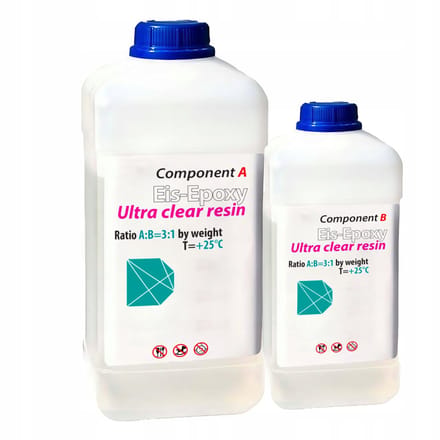 Merkloos Eis-Epoxy - Transparante Epoxyhars - 2 kg - Voor Sieraden - Geen Vergeling