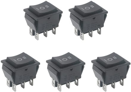 16A DC Motor Tuimelschakelaar Pack van 5