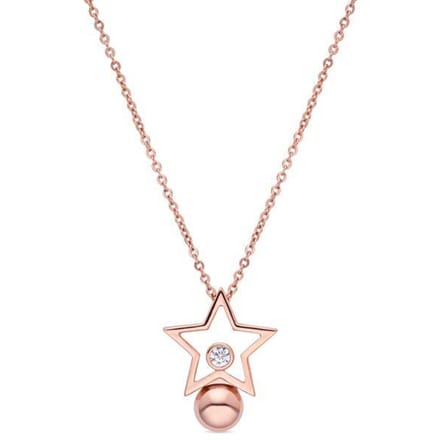Collier - LUXENTER - Losath - Zircone brillante - Finition or rose 18 carats - Longueur 40 cm + 5 cm