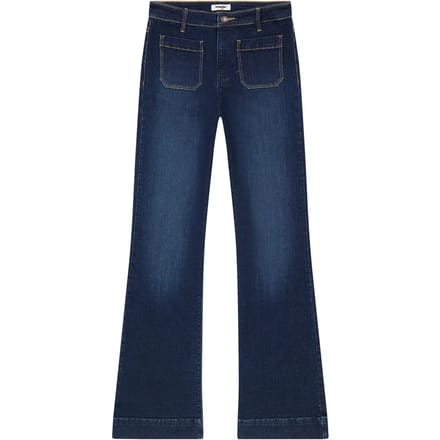 Donker gewassen flared jeans voor dames Wrangler