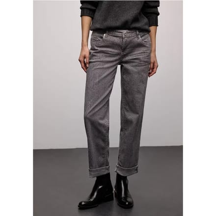 Jeans met slangenprint