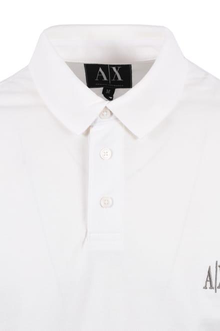Armani Exchange Regular Polo Shirt Off White