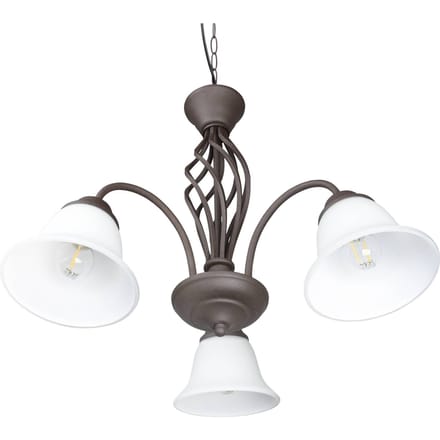 Trio Lighting Hanglamp Rustica, roestkleuren, 3-lamps