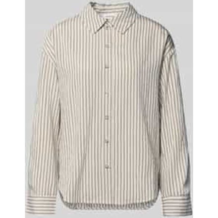 relaxed fit overhemdblouse van viscosemix