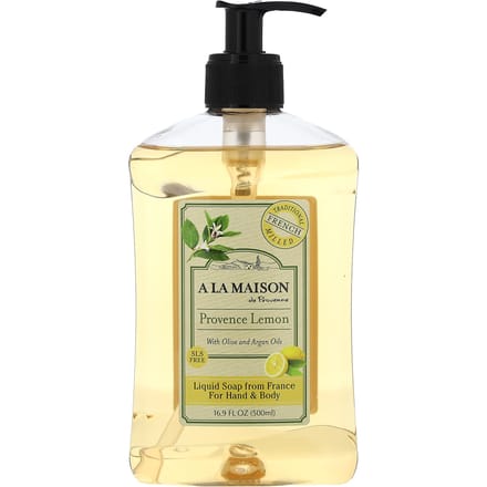 A La Maison de Provence, Savon Liquide Mains et Corps, Citron de Provence, 16,9 fl oz (500ml) beige