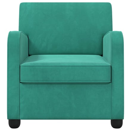 vidaXL - Fauteuil - Turquoise - fluweel