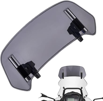 Motorfiets Windscherm - Winddeflector Motor - Wind Bescherming - Verstelbaar Ontwerp - 360mm x 140mm - Transparant