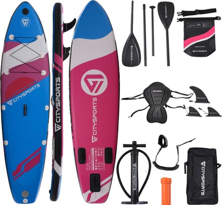 CITYSPORTS SUP Board - Paddle Board - Opblaasbaar Paddle Board - Verstelbare Peddel - Complete Set - 320 cm - Max. 160 kg