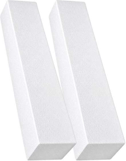 Piepschuim vormen - baksteen - 2x - 50 x 10 x 10 cm - styropor hobby / DIY vorm - basis knutselfiguren