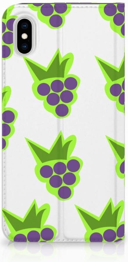 Apple iPhone Xs Max Flip Style Cover Druiven