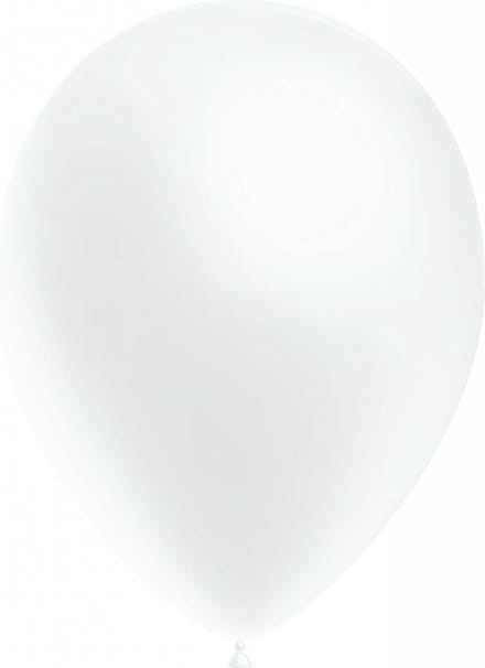 Witte Ballonnen Metallic - 10 stuks