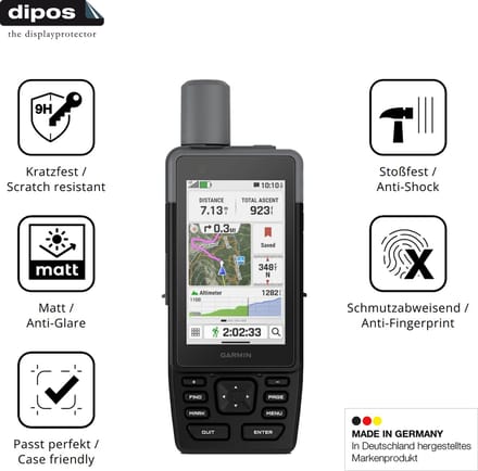 dipos – 2x Matte Pantserfolie geschikt voor Garmin GPSMAP H1 | 9H Screenprotector