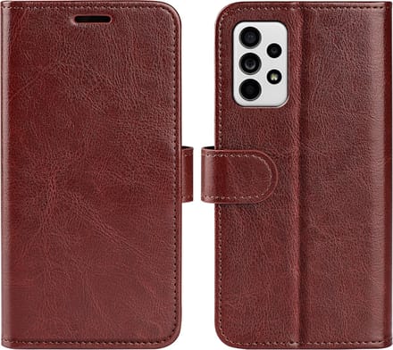 MobyDefend Hoesje - Geschikt voor Samsung Galaxy A53 - Wallet Book Case (Sluiting Achterkant) - Bruin