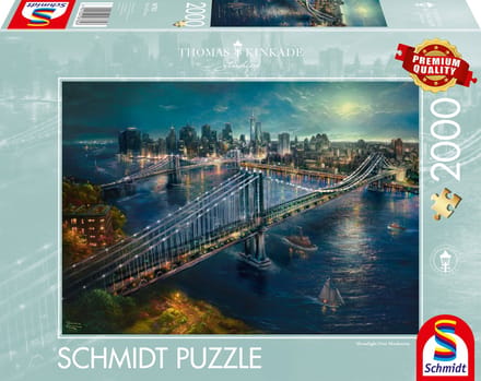 Schmidt - Legpuzzel - Maan boven Manhattan - Thomas Kinkade Studios - 2000 stukjes - Volwassenen - vanaf 14 jaar