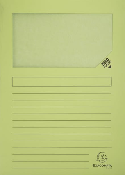 Exacompta SUPER Pak van 100 venstermappen - 160g/m2 - 22x31cm - - Lichtgroen - 50153E