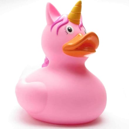XXL Badeend Eenhoorn - Roze Eend - Badspeelgoed - Drijft Rechtop - L: 25 cm - Roze