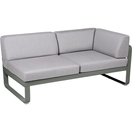 Fermob BELLEVIE hoekmodule rechts - 48 rozemarijn mat - 79 Flanelgrijs