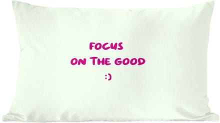 Sierkussens - Kussentjes Woonkamer - 50x30 cm - Focus - Beige - Roze - Smiley