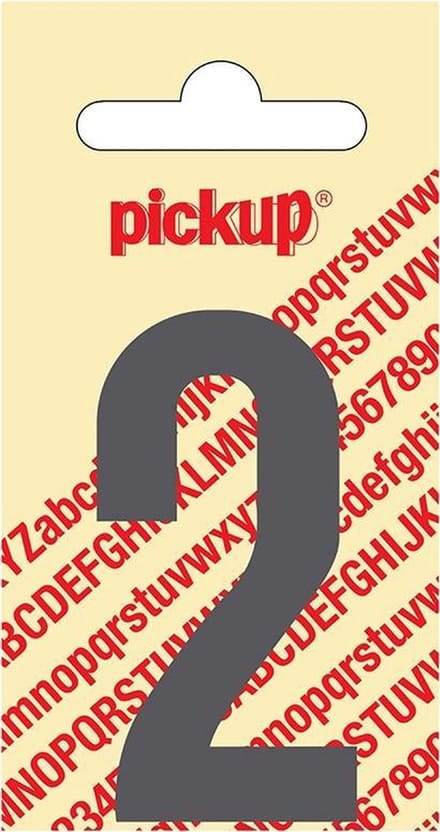 Pickup plakcijfer Nobel Grijs - 60 mm 2