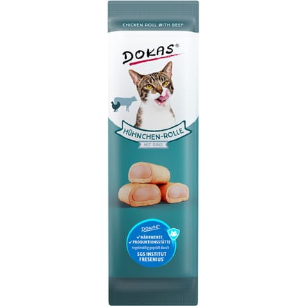 10g Dokas kippenrol met rund kattensnacks