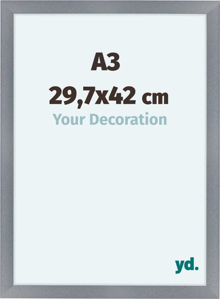 Your Decoration - Fotolijst A3 29,7x42 cm - MDF - Aluminium Geborsteld - Como