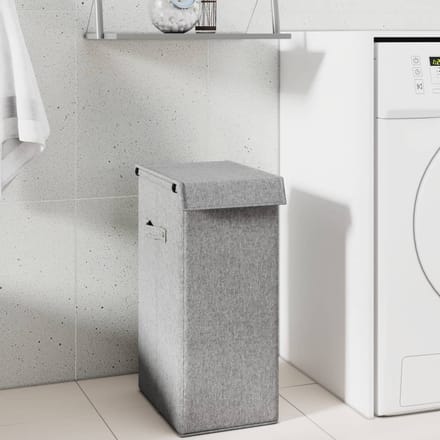 vidaXL - Wasmand - inklapbaar - 26x34,5x59,5 - cm - kunstlinnen - grijs