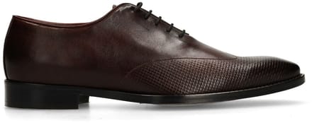 Black label - Heren - Burgundy leren veterschoenen - Maat 45