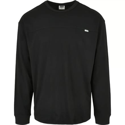 Urban Classics - Organic Cotton Short Curved Oversized Longsleeve shirt - S - Zwart