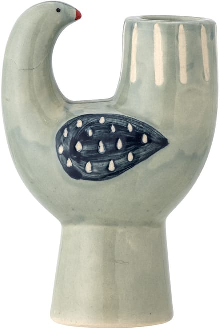 Bloomingville - Trudy Candlestick H12.5 cm - Blue stoneware
