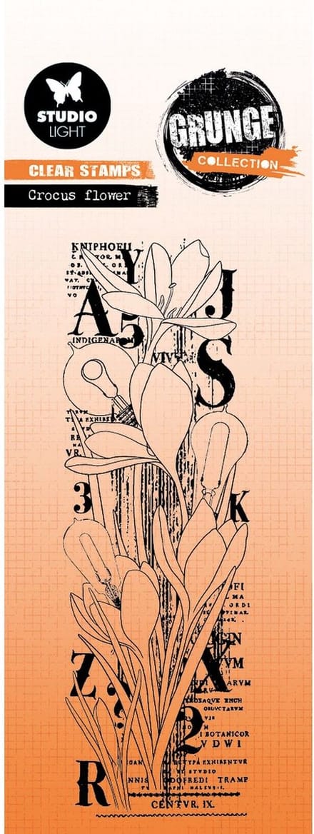 Studio Light Grunge Collection Clear Stamp Crocus Flower
