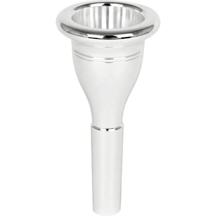Tuba mondstuk Stevige duurzame messing constructie Vergulde muziekinstrument accessoires zilver