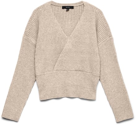 VERO MODA - VMDESIRE LS V-NECK WAIST PULLOVER EXC - Dames - Gebreide truien