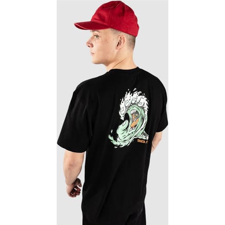 Santa Cruz Screaming Wave T-Shirt zwart