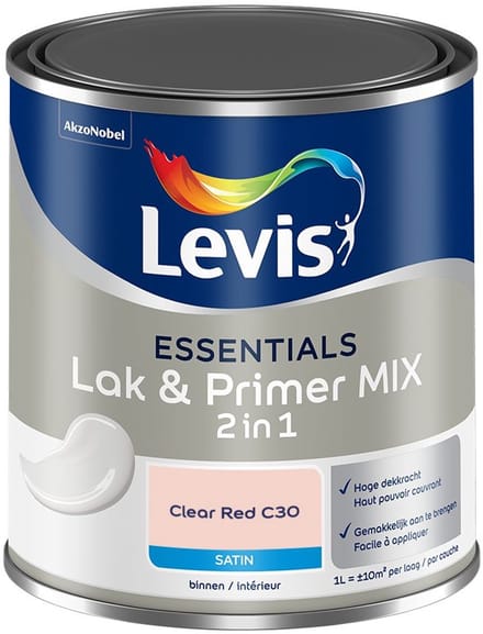 Levis - Essentials Lak & Primer Mix - Clear Red C30 - Mengverf - 1 L