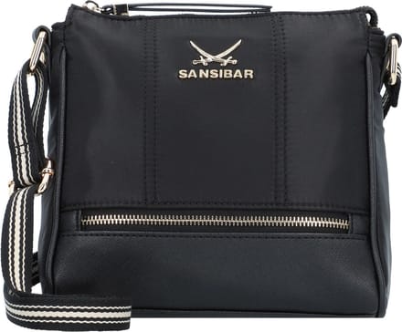 Sansibar Schoudertas Zip Bag Black Zwart