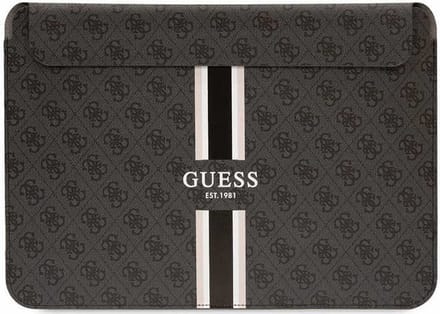 Guess 4G Printed Stripe Sleeve voor o.a. Apple MacBook (16") - Grijs