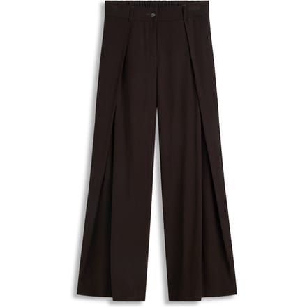 Summum Trousers Viscose Twill Pantalons Donkerbruin 4s3022-12483