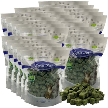 5 kg (25 x 200 g) Lyra Pet® gevriesdroogde kattengrasblokjes