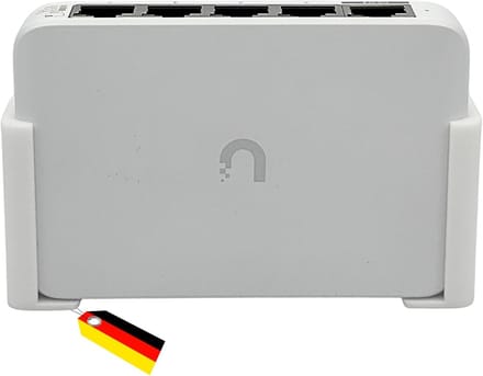 Netwerk Switch Houder - Montage Beugel - Apparaat Bevestigen - Op Maat Gemaakt - 12 cm Lengte - Wit