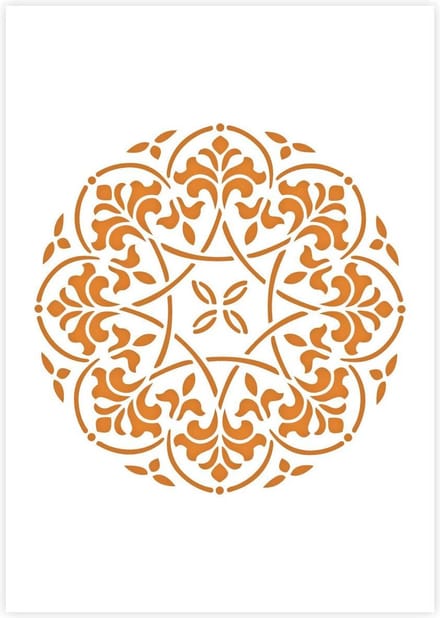 QBIX Mandala Sjabloon A4 Formaat Kunststof - Uitsnede diameter 18cm