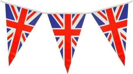 3x Union Jack vlaggenlijn 7 meter