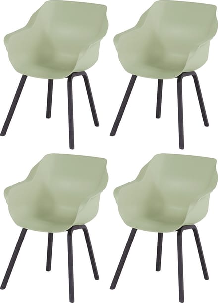 Set van 4 - Hartman Sophie Element dining armstoel - French green