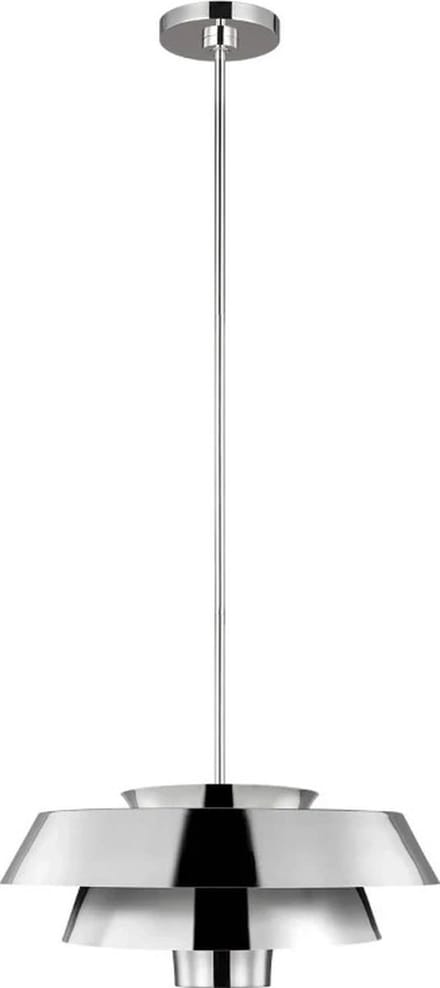 Feiss LED Hanglamp Brisbin | 1X E27 Max 60W | Dimbaar | Polished Nickel
