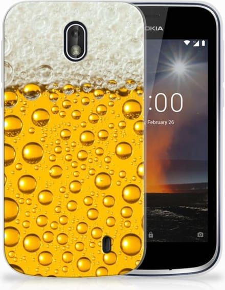 Nokia 1 Siliconen Case Bier