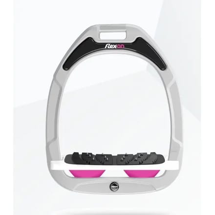 Ultra Grip Ingelaten Stirrups Wit/Wit/Roze Flex-On Green Composite