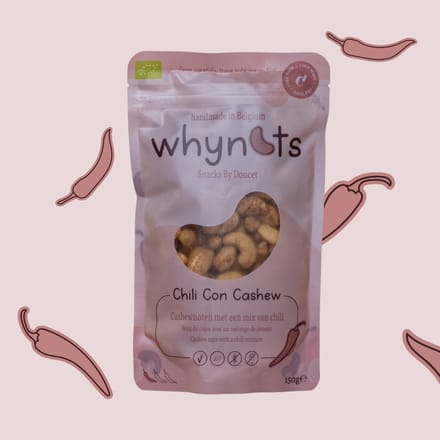 Whynuts 3x150g- Cashewnoten met chili & paprika - BIO